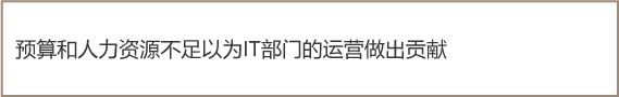 预算和人力资源不足以为IT部门的运营做出贡献